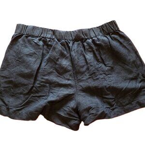 Black Linen Loft Shorts